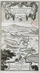 Mapa z De La Situation du Paradis Terrestre, 1691