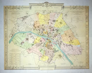 Mapa Paříže v roce 1789, 1887