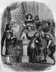 Marie de Medicis (1573-1642), královna Francie a regentka království pro svého syna, spící v posteli - Marie de 