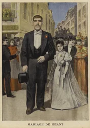 Sňatek obra, Pantin, Francie, 1897