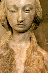 Máří Magdalena, konec 15. století (polychromovaný kámen) (viz také 248111, 252685 a 252686)