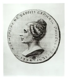 Medaile zobrazující Sophie Germain (1776-1831)