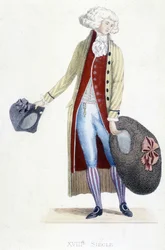 Pánský kostým ve Francii v roce 1782.