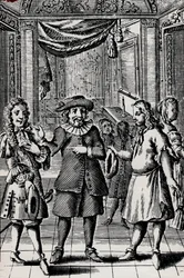 Miser, rytina z Molierova díla, pseudonym Jean-Baptiste Poquelin (1622-1673) - Scene de la piece od Moliere L