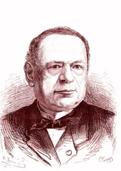 Moritz Hermann Von Jacobi (1801-1874), ruský inženýr a fyzik (galvanizace, elektromotory). Rytina 1867