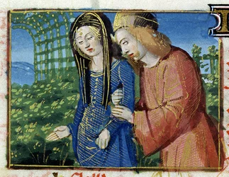 Paní 134 May: Námluvný pár, z knihy hodin