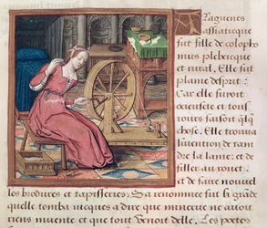 Paní 17 Arachne, z Vie des Femmes Celebres, kolem roku 1505
