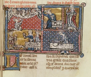 Ms 1895 fol.149 Strana z knihy proti francouzským neřestem a ctnostem