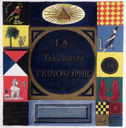 Paní 2400 Frontispis z La Tres Sainte Trinosophie připisovaná hraběti de Saint-Germain (1696-1784) (wc na papíře)