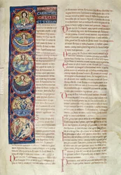 Ms 3 fol.4 Šest dní stvoření z Bible svatého Sulpicia z Bourges