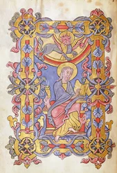 Ms 479 fol. 53 Svatý Marek, z Les Gospels de lAbbaye de Cysoing
