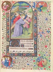 Ms 547 fol. 16 Křížová cesta, z Knihy hodin, kterou používala žena z Poitiers