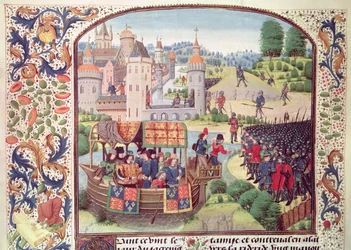 Paní Fr 2644 fol. 154v The Tower of London, z Froissarts Chronicle
