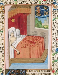 Ms H 7 fol.76r Vize Ezechielova, z Bible Jana XXII.