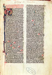 Paní de Vauclair 160 Fol.1 Strana ze Somme de Theologie od sv. Tomáše Akvinského (1225-74)