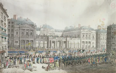 Napoleonův korunovační průvod prochází kolem Státní rady, 2. prosince 1804