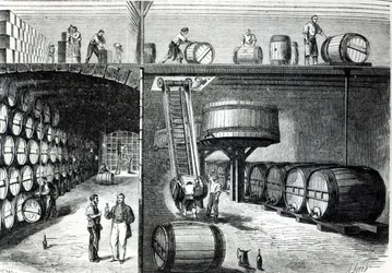 P. Morel a F. Souzac Sklepy a dílny v Bordeaux z Le Monde Illustre, 1864
