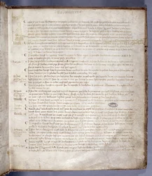 Stránka z rejstříku Rady parlamentu Paříže zobrazující Johanku z Arku (1412-31), 10. května 1429