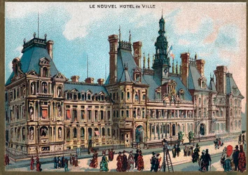Paříž. Světová výstava z roku 1889: Radnice v Paříži.