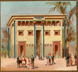 Paříž. Všeobecná výstava z roku 1889: Egyptský dům.