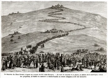 Kající pouť na svatá místa od 25. dubna do 8. června 1882 (rytina)