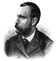 Portrét doktora Jaime Ferran y Clua (1852-1919), španělského bakteriologa, objevitele vakcíny proti choleře. Rytina v ""The Illustrious World""