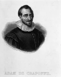 Portrét Adama de Craponne, francouzský inženýr (1527 - 1576)