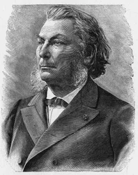 Portrét admirála Moucheze (1821 - 1892) - v „“ Album of Science; proslulí učenci; Velké objevy “”” 1896.
