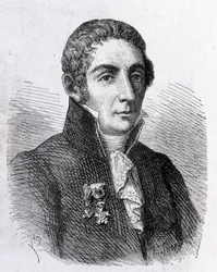 Portrét Alessandra (Alexandra) Volty (1745 - 1827) - v „“ Album of Science; proslulí učenci; Velké objevy””” 1896.
