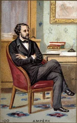 Portrét André Marie Ampère (1775-1836), francouzský fyzik.
