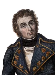 Portrét Andre Massena (1758-1817), 1. vévoda de Rivoli, 1. princ dEssling, francouzský vojenský velitel.