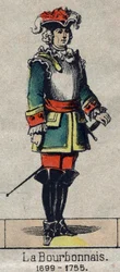 Portrét Bertranda Francoise Maheho, hraběte de LA BOURDONNAIS (1699 - 1755), francouzského admirála Obraz Epinalu z konce 19. století.