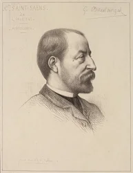 Portrét Camille Saint-Saens (1835-1921)