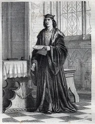 Portrét kardinála Pietra Carafy nebo Caraffy nebo Jana Petra Caraffy budoucího papeže Pavla IV. (Paolo IV 1476-1559) Rytina do „“Historie papežů (...) Zločiny královny, krále a císařů v průběhu staletí“ od Maurice Lachatre