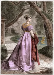 Portrét Kateřiny Württemberské 1783 1835 Vestfálská královna - Portrét Kateřiny Württemberské, manželky Jeroma Bonaparta, královny Wesfálska (1783-1835) - v "Histoire de l