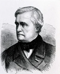 Portrét Clauda Pouilleta, francouzského fyzika (1790 - 1868) - v „“ Album de la Science; věhlasní vědci; Grandesovy objevy “”” 1896.