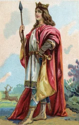 Portrét Clovise III., krále franků v letech 691 až 695.