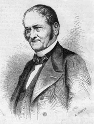 Portrét Dr. Julese Cabarruse (1801-1870), francouzského lékaře. Rytina v „“ Le Monde Illustré““ č. 685 z 28. května 1870.