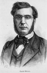 Portrét Emile Olliviera (nebo Oliviera), francouzského politika (1825-1913) - v „“L