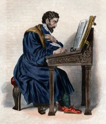 Portrét Etienna Jodelleho (1532-1573), francouzského dramatika a básníka.