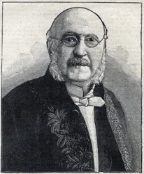Portrét Francoise Julese Suisse dit Jules Simon (1814-1896), francouzský filozof a státník, v „Le Petit Parisien““