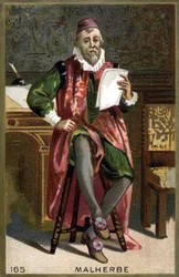 Portrét Françoise de Malherbe (1555-1628). Chromolitografie 19. století.