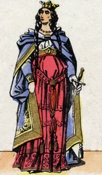 Portrét Fredegonde, královny Neustrije (545-597).