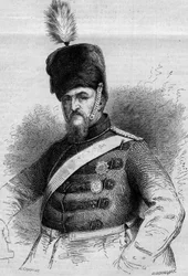 Portrét Frederika VII (1808-1863), krále Dánska. Rytina v „“ Le Monde Illustré““ č. 346 z 28. listopadu 1863.