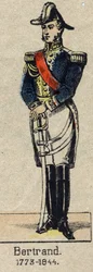 Portrét generála Henri-Gatien Bertranda (1773-1844), hraběte z Empire. Obrázek Epinal z konce 19. století.