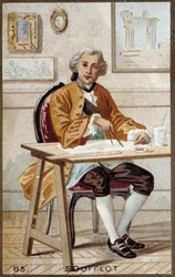 Portrét Germain Soufflot (1713-1780), francouzský architekt.
