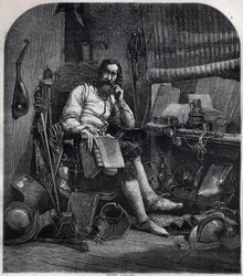 Portrét Gjergj Kastrioti Skanderbeg (nebo George Scanderbeg) Georges Scanderberg