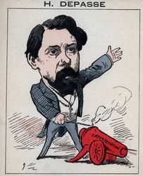 Portrét Hectora Depasse (1842-1911) francouzského politika - v „Les Hommes d