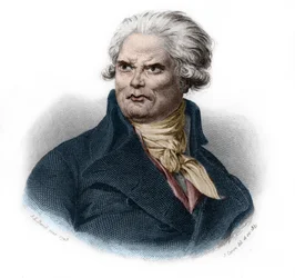 Portrét Honore Gabriela (Honore-Gabriel) Riquetiho, hraběte z Mirabeau (1749-1791), francouzského politika a revolucionáře. v „“ LIBRE DES SPORERS““ od Louise de Cormenin Timona. 1842. Soukromá sbírka.