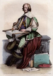 Portrét Jacquese Callota (1592-1635), francouzského grafika a kreslíře